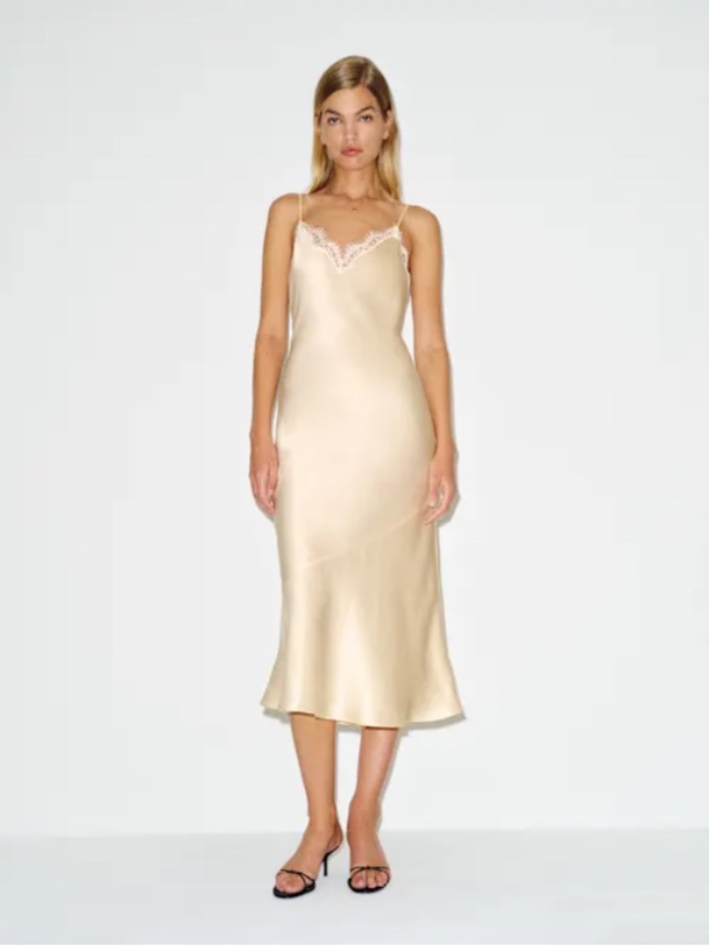 Reformation Briar Silk Camisol Midi Dress